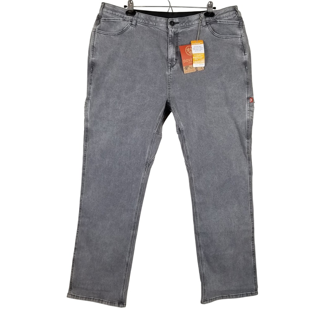 Dovetail Workwear Shop Pant Womens 18 x 32 Grey TruTemp365 Stretch Denim Utility